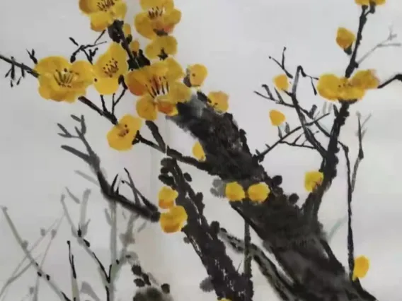 Plum Blossoms water color